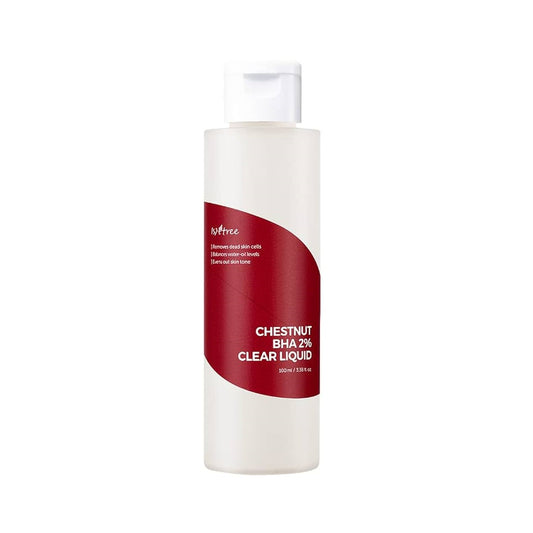 Product label for Isntree Chestnut BHA 2% Clear Liquid (100 mL)