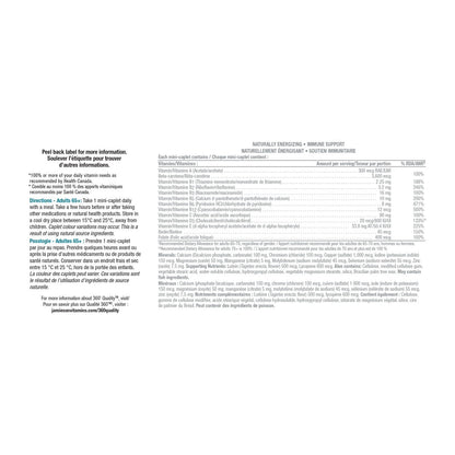 Description, directions, ingredients for Jamieson 100% Complete Platinum Multivitamin for Adults 65+ (115 caplets)