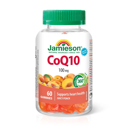 Product label for Jamieson CoQ10 100 mg (60 gummies) EN