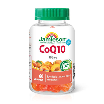 Product label for Jamieson CoQ10 100 mg (60 gummies) FR
