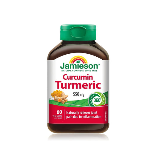 Product label for Jamieson Curcumin Turmeric (60 capsules) EN