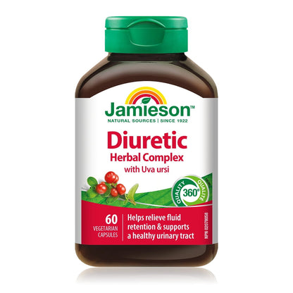 Product label for Jamieson Diuretic Herbal Complex (60 capsules) EN
