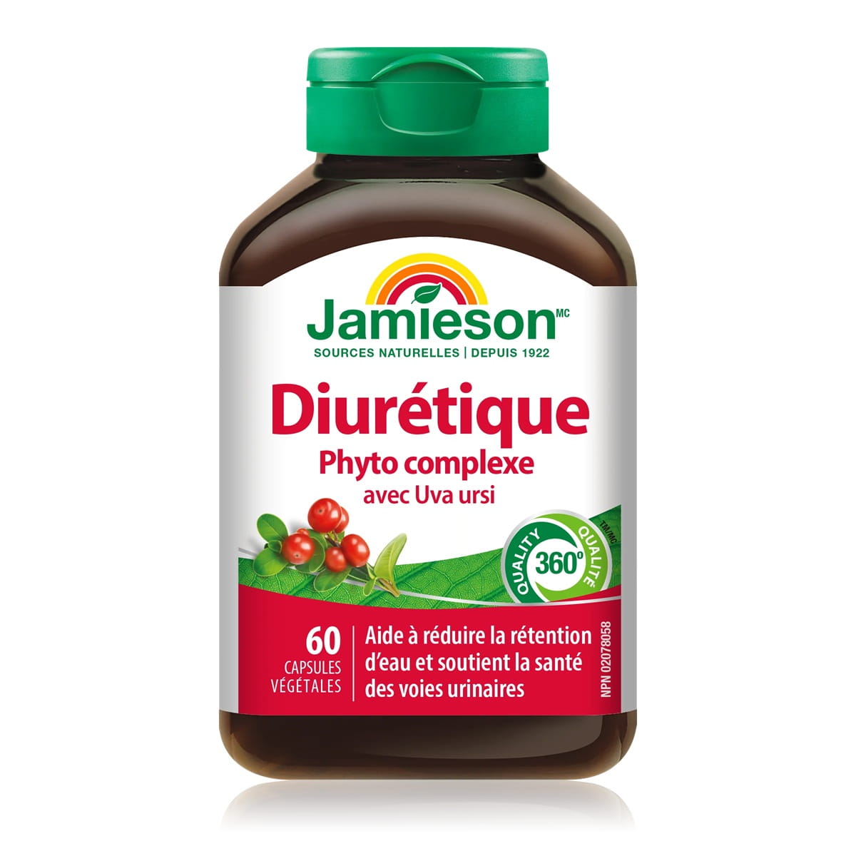 Product label for Jamieson Diuretic Herbal Complex (60 capsules) FR