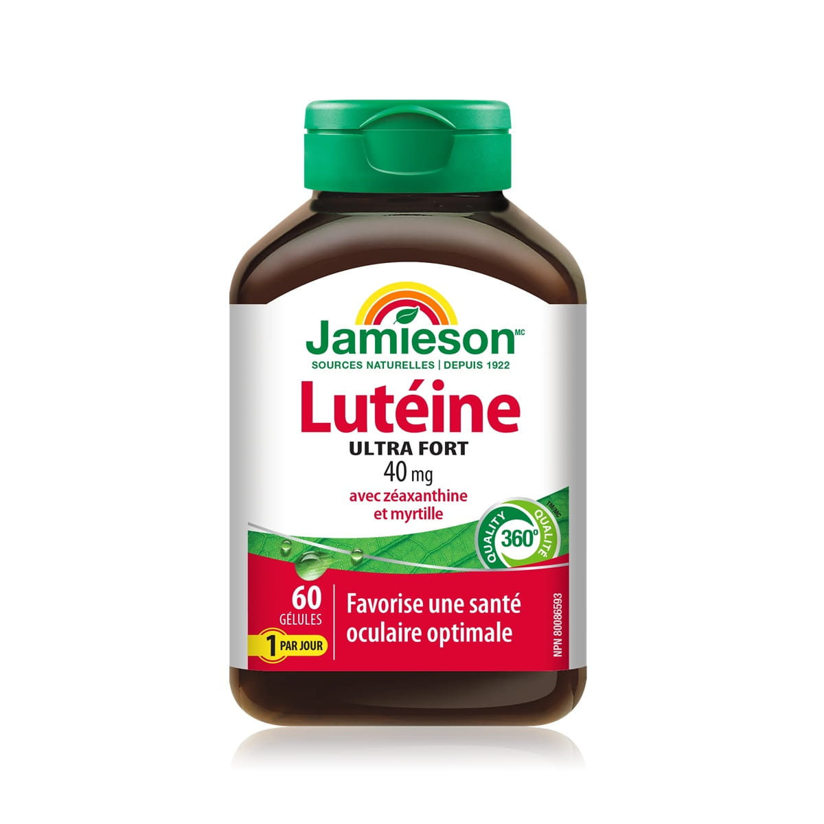 Jamieson Lutein Ultra Strength with Zeaxanthin & Bilberry (60 softgels) - Product Label EN