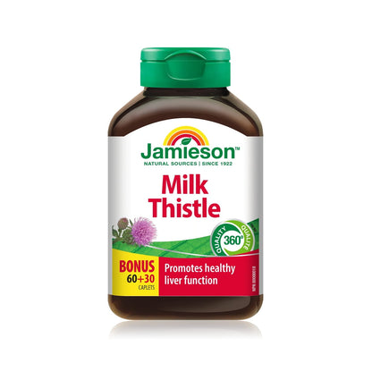 Product label for Jamieson Milk Thistle (90 caplets) EN