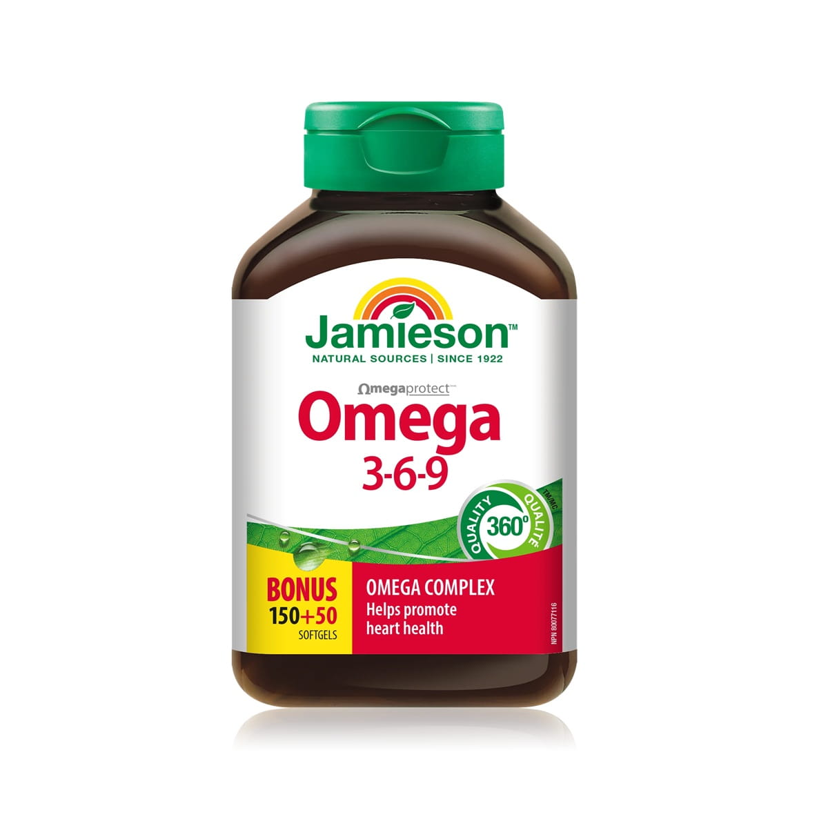 Product label for Jamieson Omega 3-6-9 (200 softgels) FR