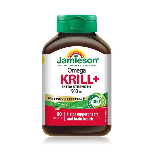 Bottle for Jamieson Omega Krill Plus Extra Strength 500 mg (60 softgels) EN
