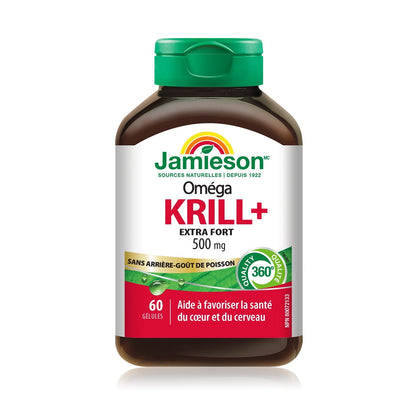 Bottle for Jamieson Omega Krill Plus Extra Strength 500 mg (60 softgels) FR