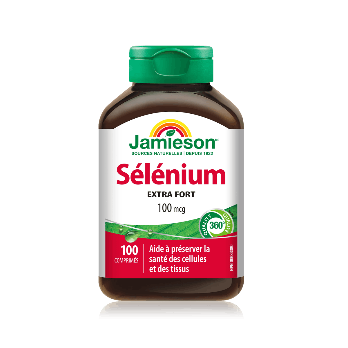 Product label for Jamieson Selenium 100 mcg (100 tablets) FR