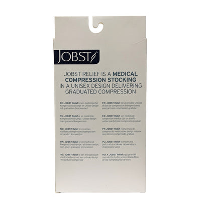 Product description for Jobst Relief Compression Stockings 15-20 mmHg - Knee High / Closed Toe / Beige (Large)