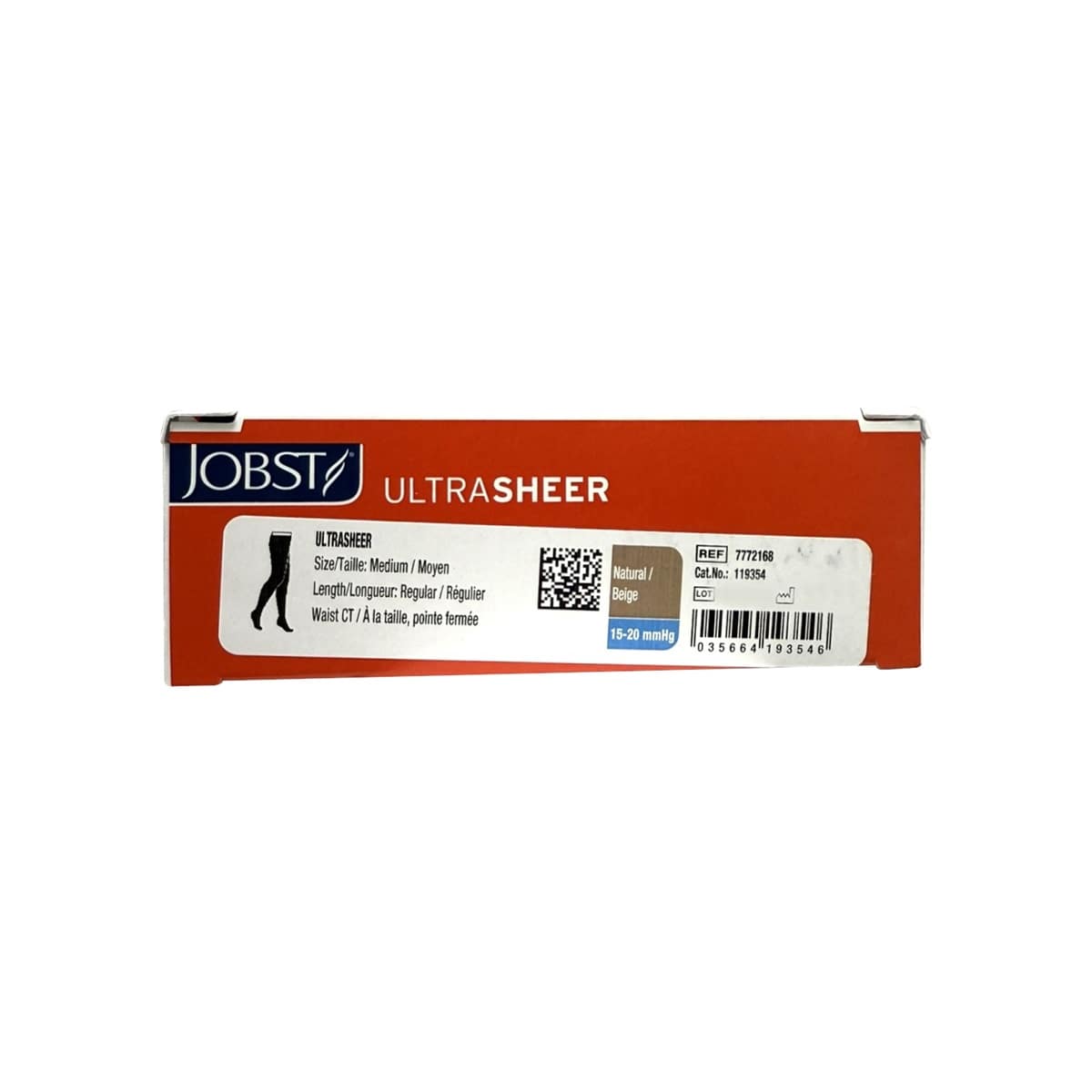 Product details for Jobst UltraSheer Compression Stockings 15-20 mmHg - Waist High / Closed Toe / Natural (Medium)