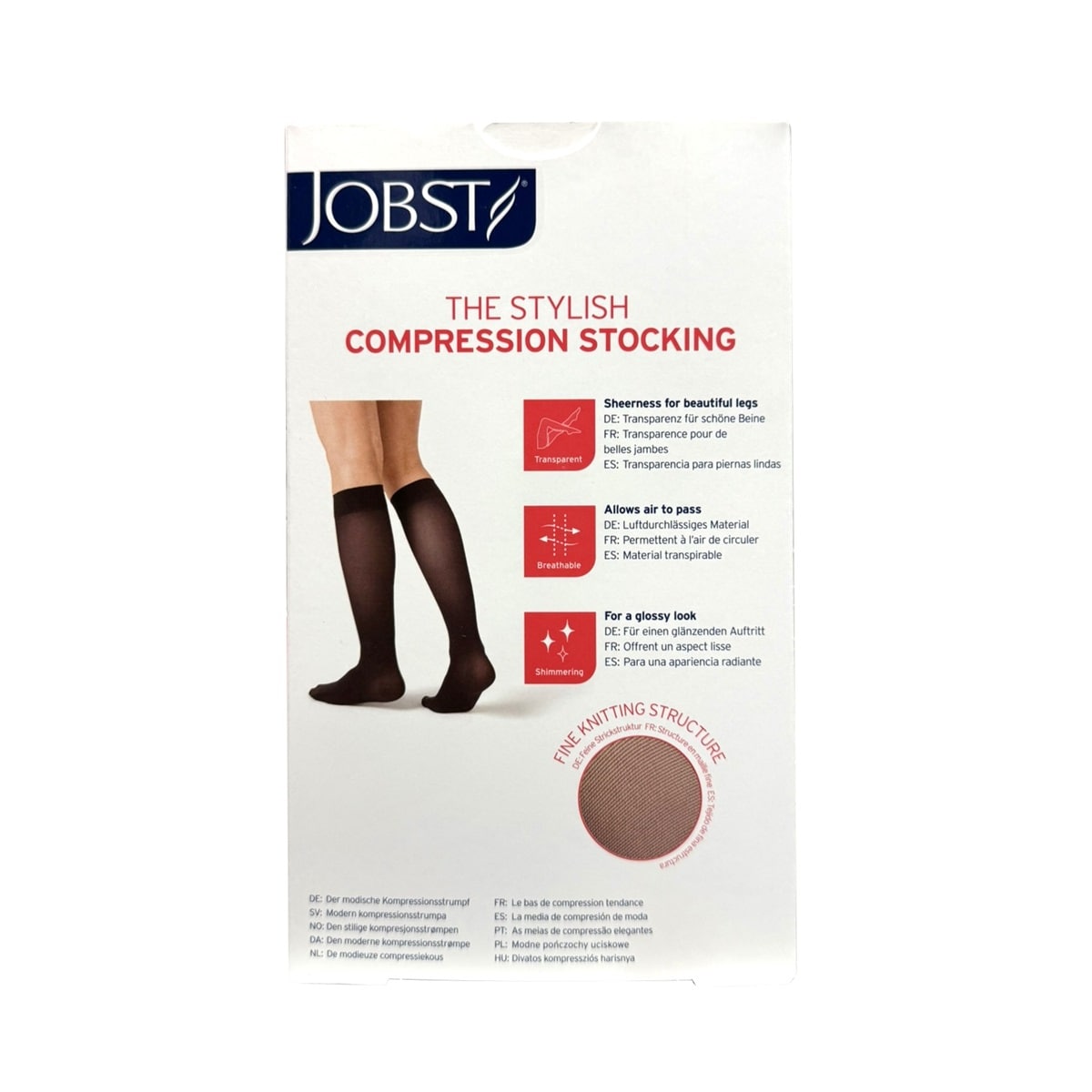 Product description for Jobst UltraSheer Compression Stockings 20-30 mmHg - Knee High / Closed Toe / Black (Medium)