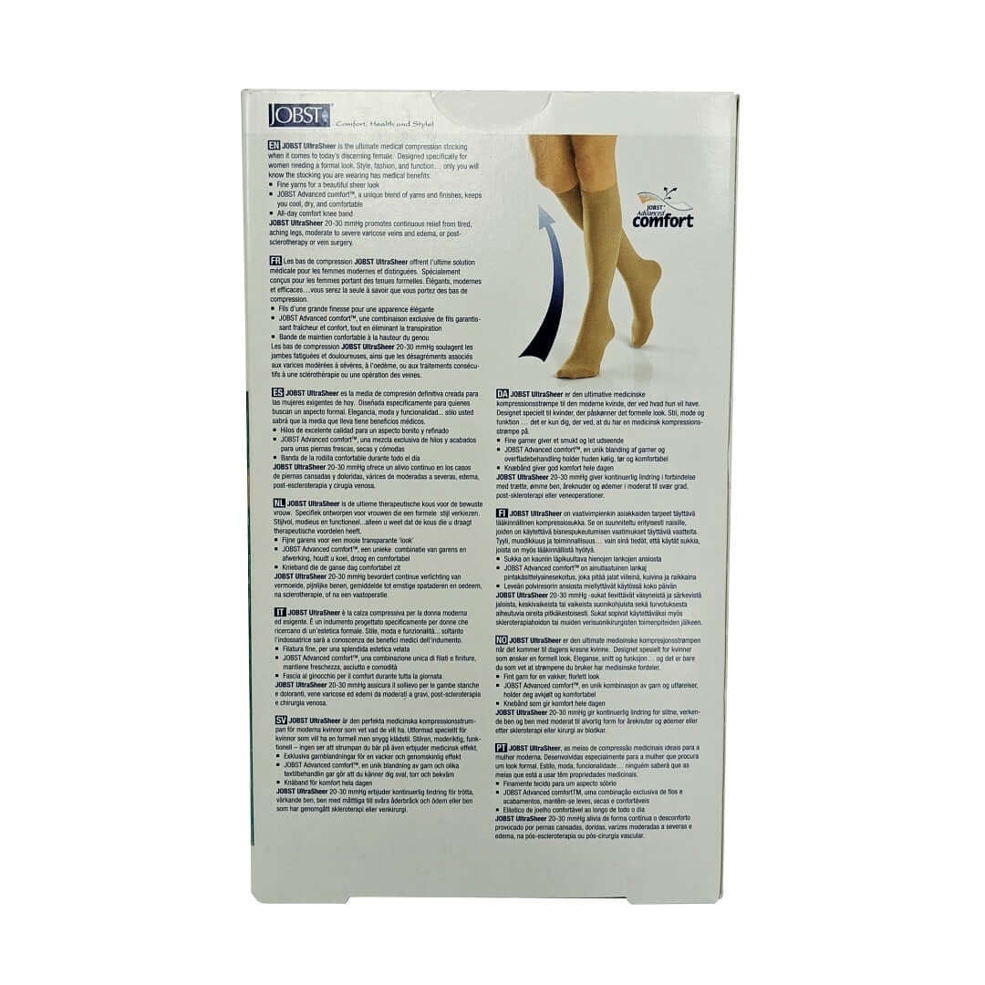 Description for Jobst UltraSheer Compression Stockings 20-30 mmHg - Knee High / Closed Toe / Black
