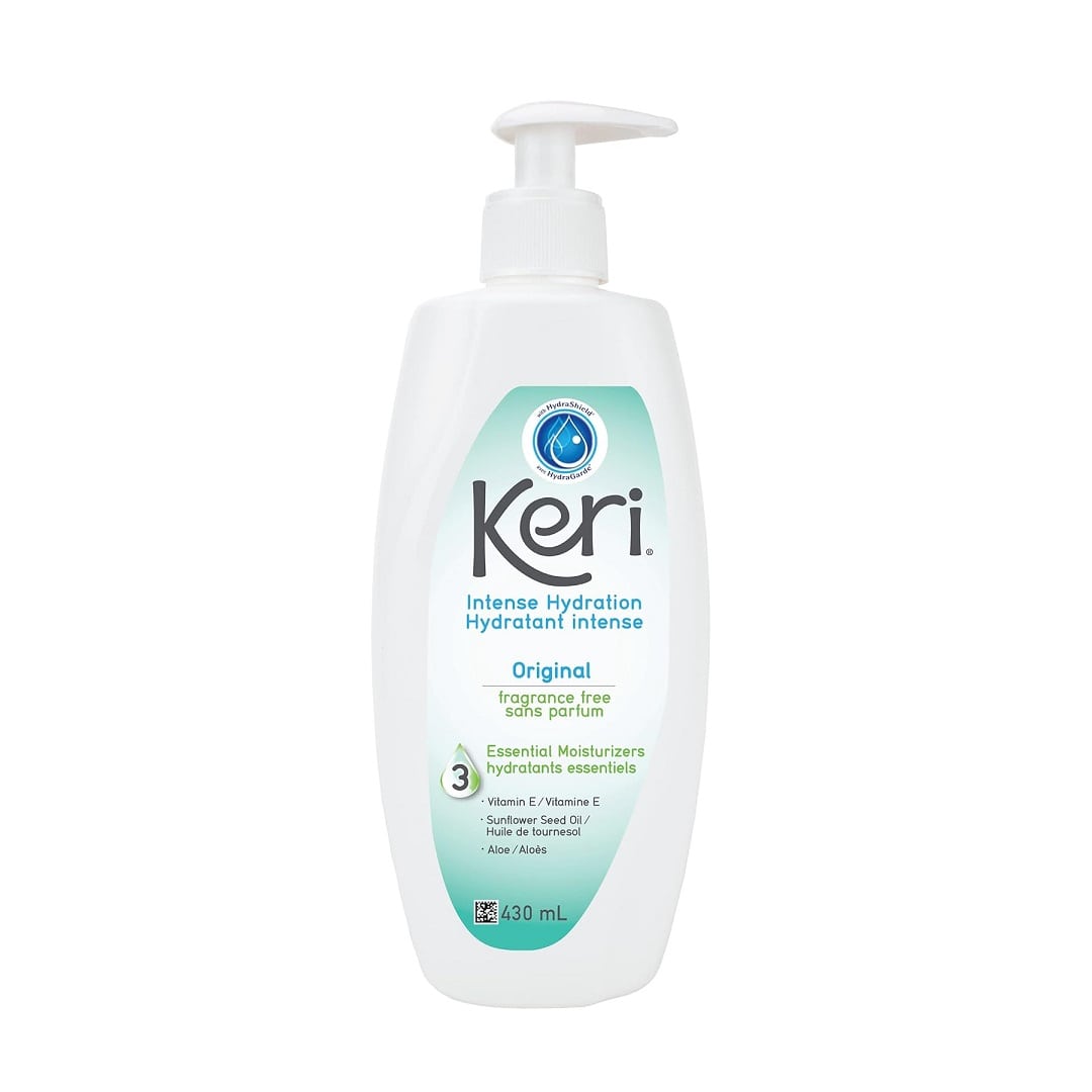 Product label for Keri Original Intense Hydration Lotion (430 mL)