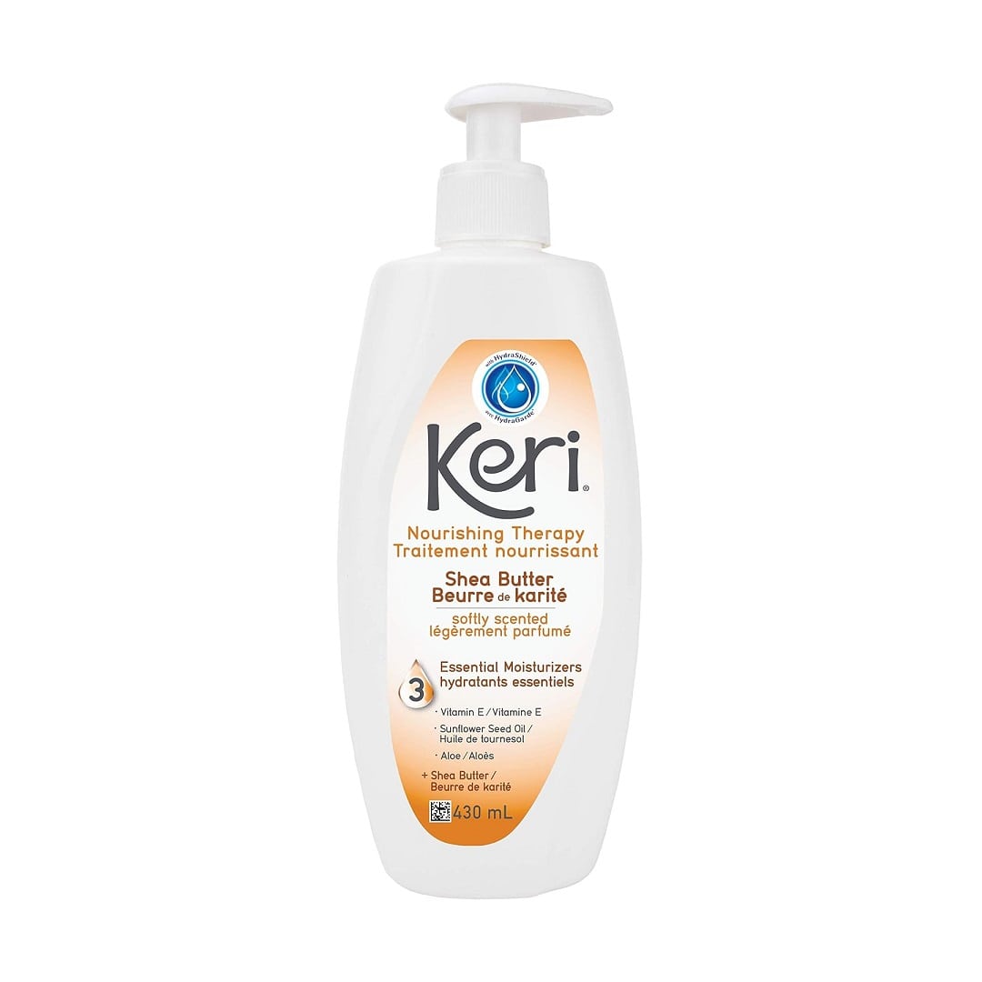 Product label for Keri Shea Butter Nourishing Therapy (430 mL)