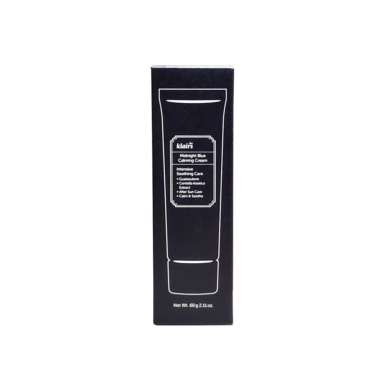 Product label for Klairs Midnight Blue Calming Cream (60 mL)