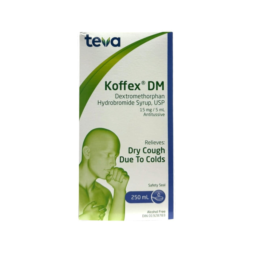 Teva Koffex Dextromethorphan Hydrobromide Syrup (250 mL) – beyondRx.ca ...