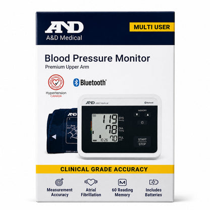 Life Source Blood Pressure Monitor Premium Upper Arm Multi User UA-770CNBLE - Product Label EN
