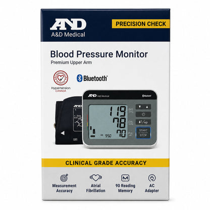 Life Source Blood Pressure Monitor Premium Upper Arm Precision Check UA-810CNBLE - Product Label EN