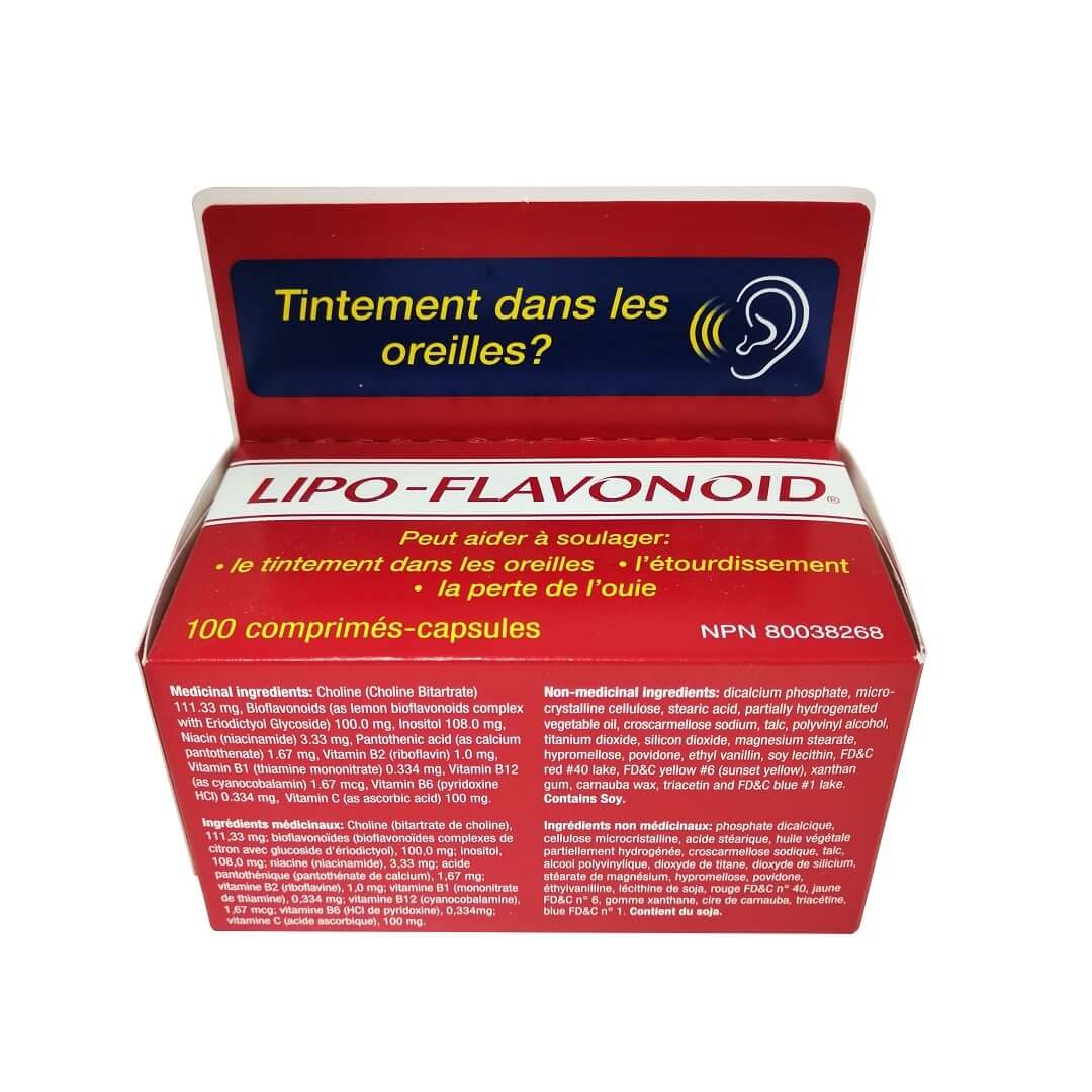 Ingredients for Lipo-Flavonoid Ear Health (100 capsules)