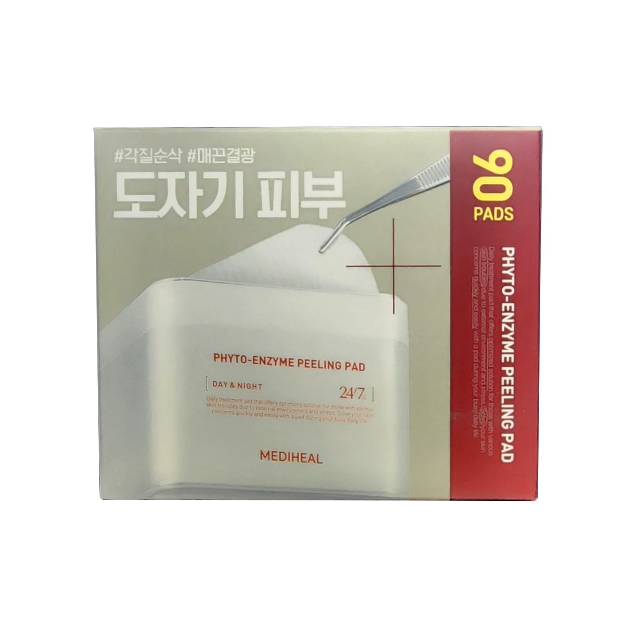 Product label for Mediheal Phyto-enzyme Peeling Pads (90 count)