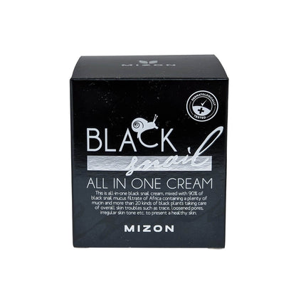 Product label for Mizon Black Snail All In One Cream