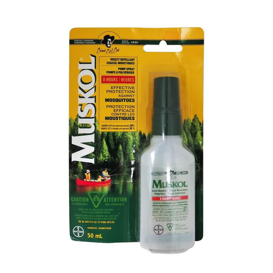 Product label for Muskol Insect Repellent Pump Spray (50 mL)