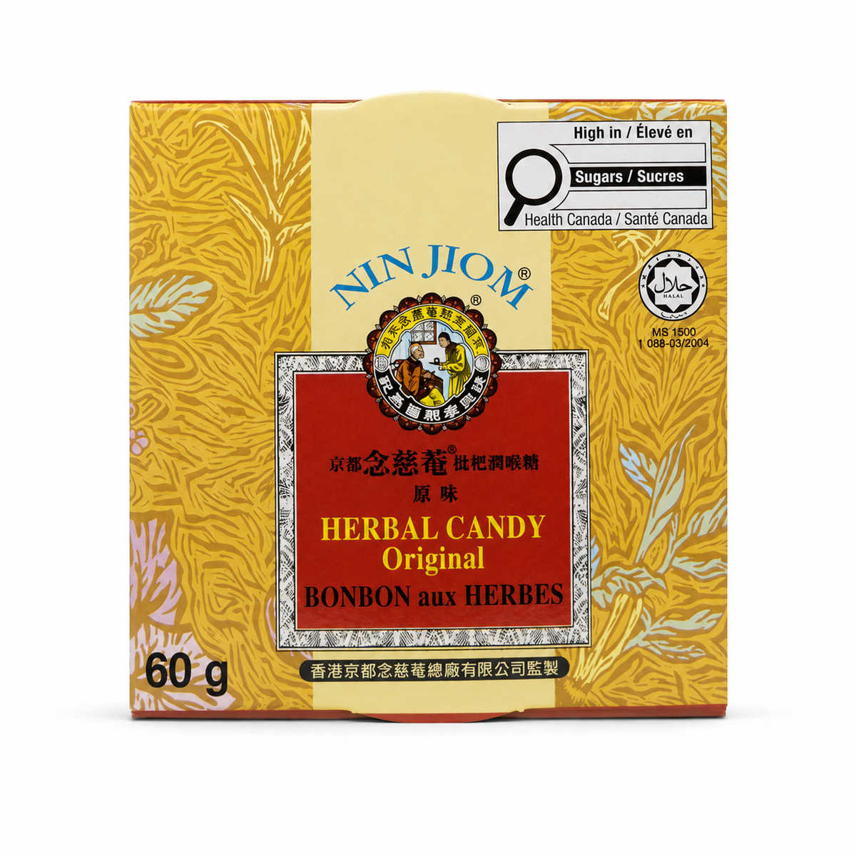 Nin Jiom Herbal Canada Original Flavour (60 grams) - Product Label