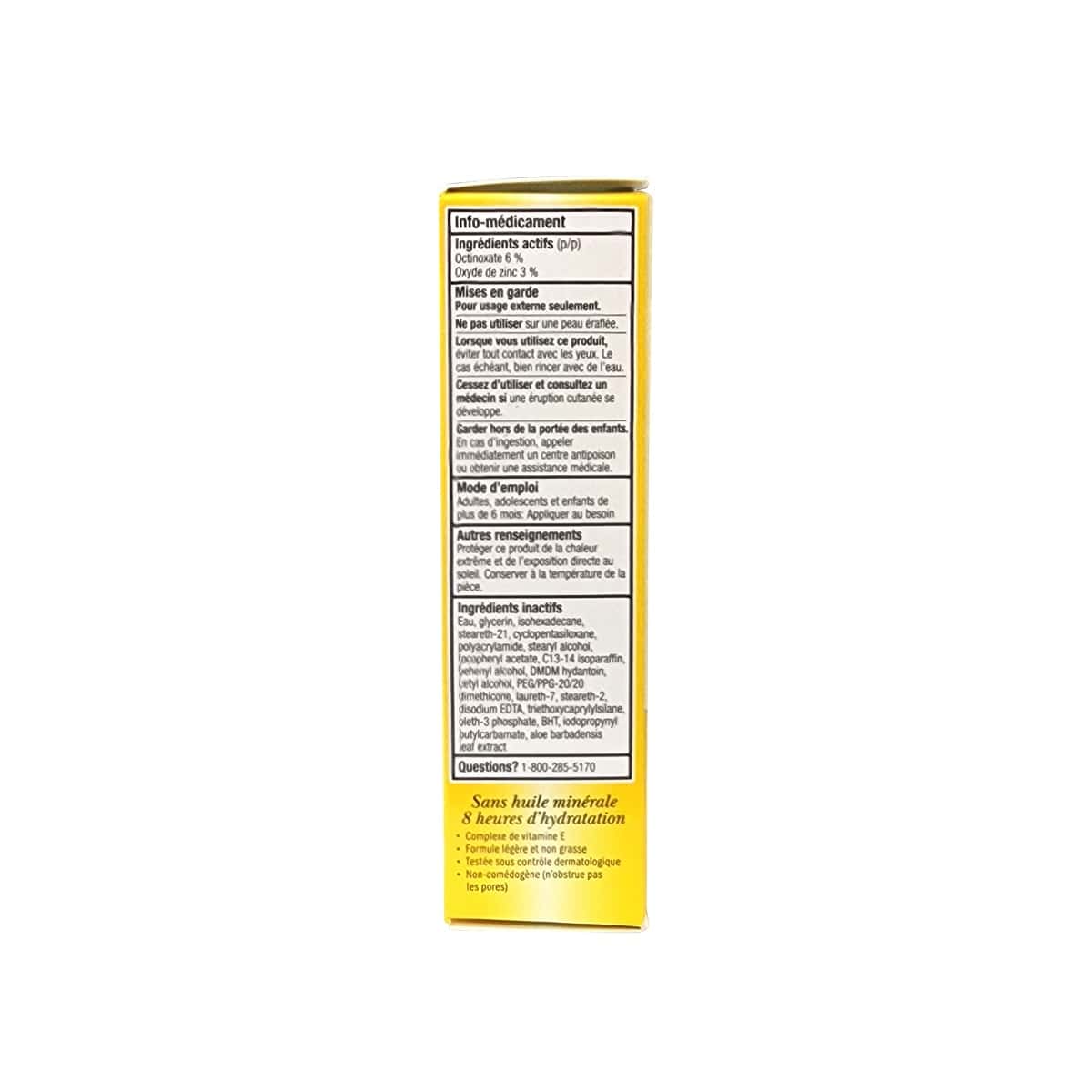 Ingredients, Warnings, Directions for Olay Complete Daily Moisturizing Lotion SPF 15 (120 mL) in French