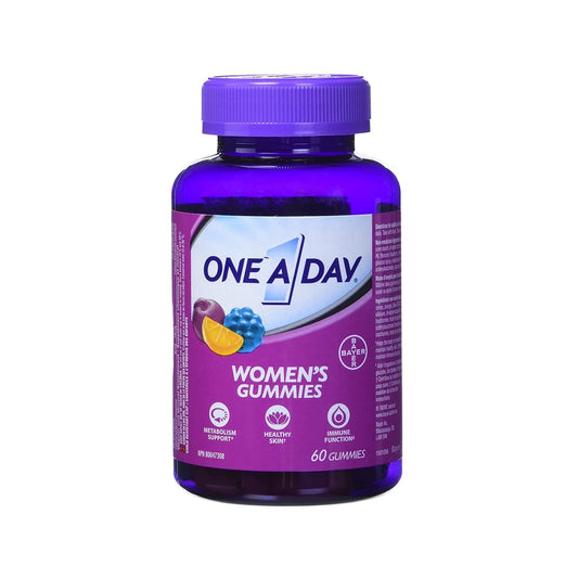 Product label for One A Day Multivitamin Gummies for Women (60 gummies) in English