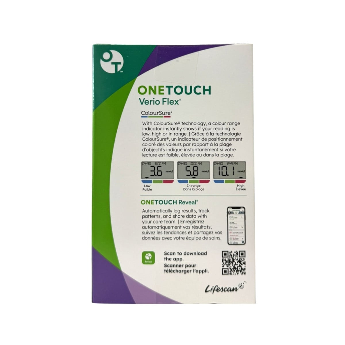 Features for OneTouch Verio Flex Blood Glucose Monitoring System