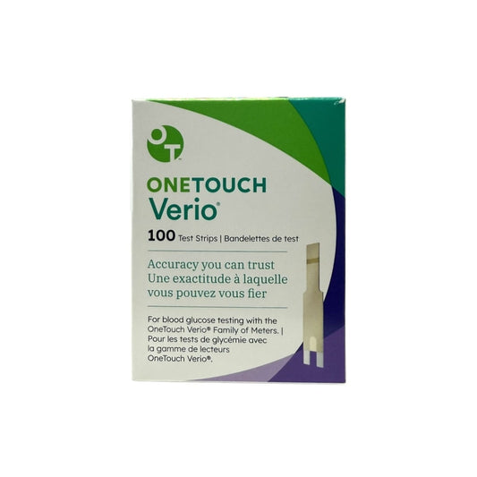 Label for OneTouch Verio Glucose Test Strips (100 count)