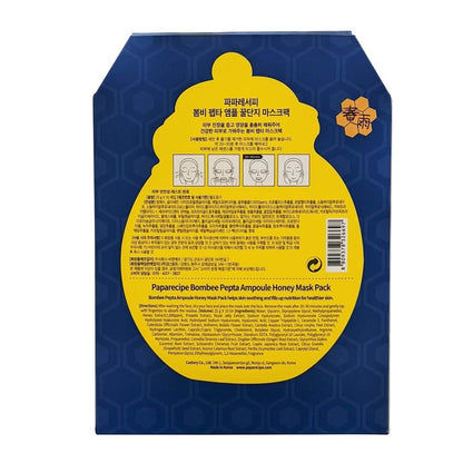 Directions, Description, and Ingredients for Paparecipe Bombee Pepta Ampoule Honey Mask (10 Sheets)