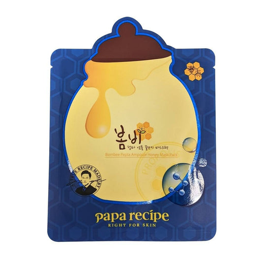 Product label for Paparecipe Bombee Pepta Ampoule Honey Mask (1 Sheet)