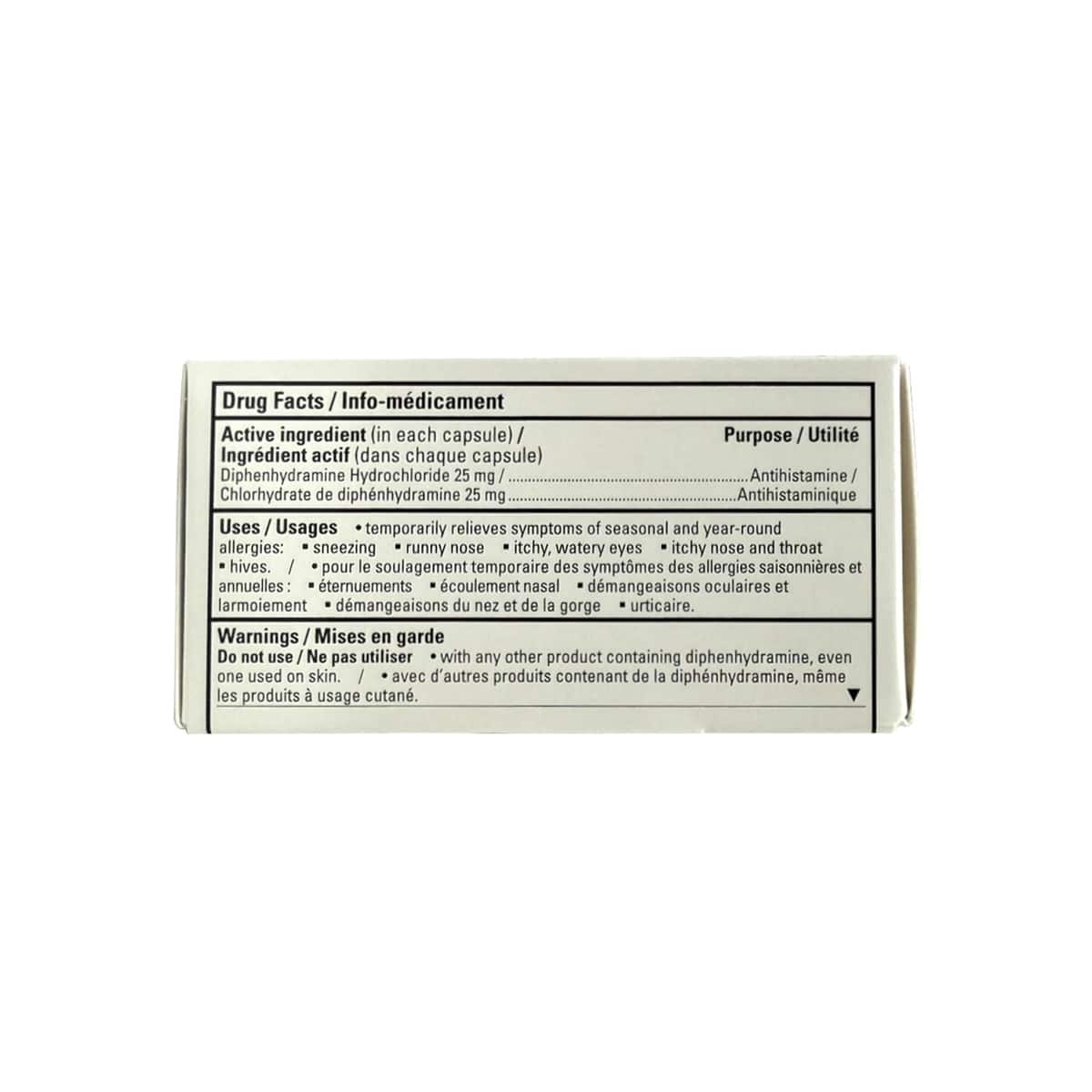 Product info for Pendopharm Diphenhydramine 25 mg (100 capsules) 1 of 3