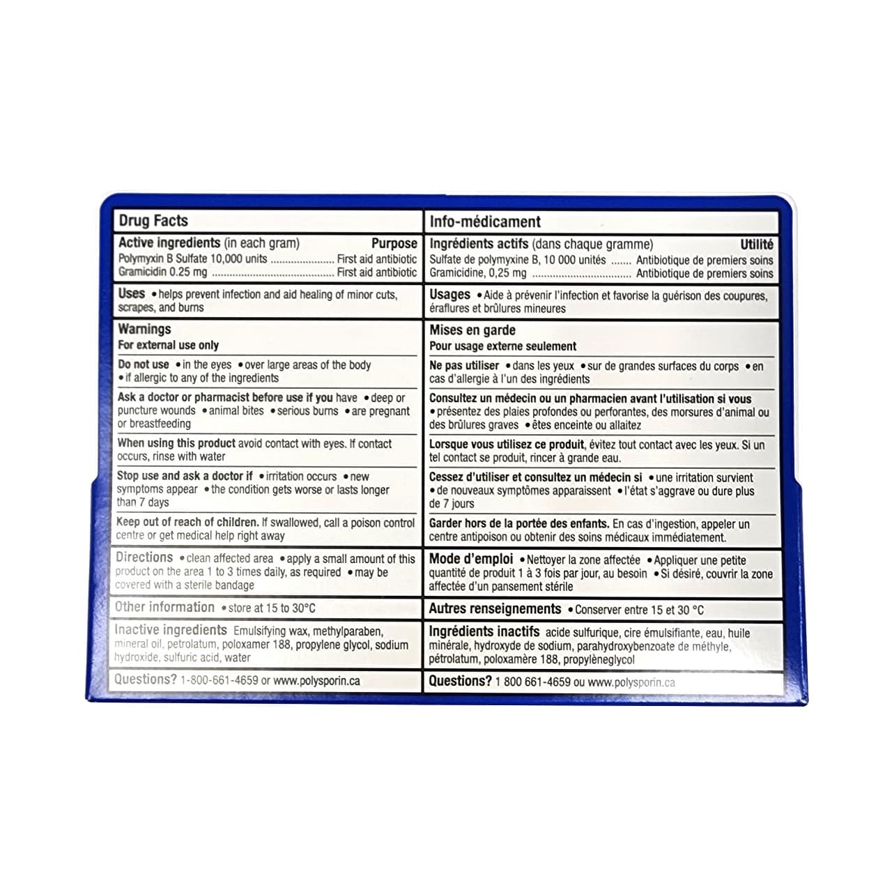 Ingredients, uses, directions, warnings for Polysporin Cream Original 2 Antibiotics (30 grams)