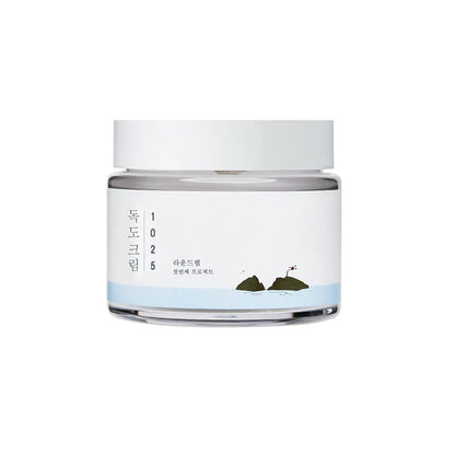 Product label for Round Lab 1025 Dokdo Cream (80 grams) 