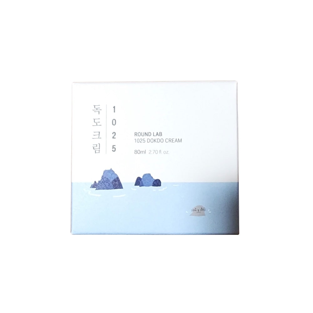 Product label for Round Lab 1025 Dokdo Cream (80 grams)