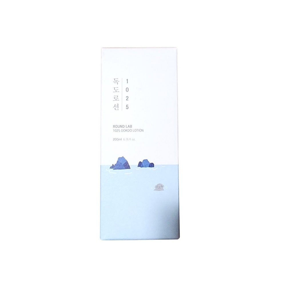 Product label for Round Lab 1025 Dokdo Lotion (200 mL)