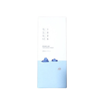 Product label for Round Lab 1025 Dokdo Toner (200 mL)