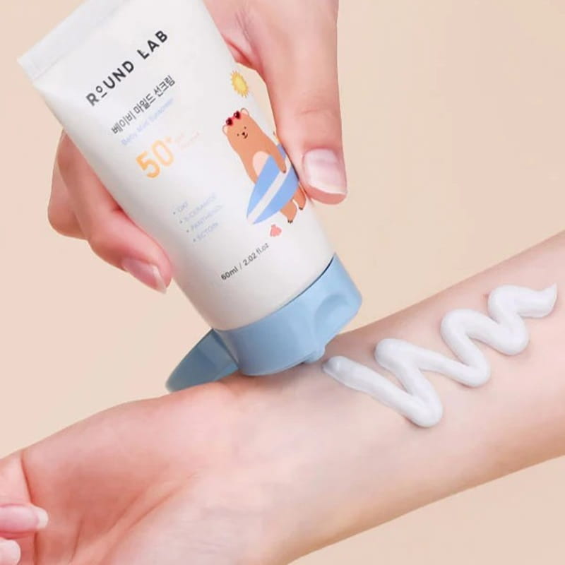 Squeeze for Round Lab Baby Mild Sunscreen SPF50+ PA++++ (60 mL)