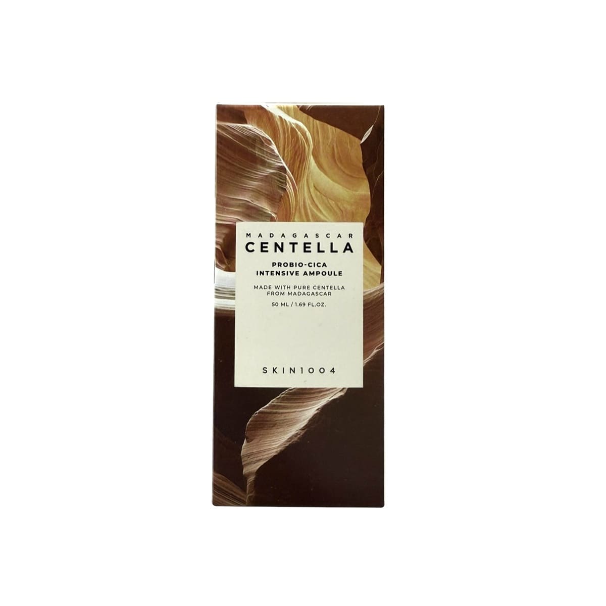 Product label for SKIN1004 Madagascar Centella Probio-Cica Intensive Ampoule (50 mL)