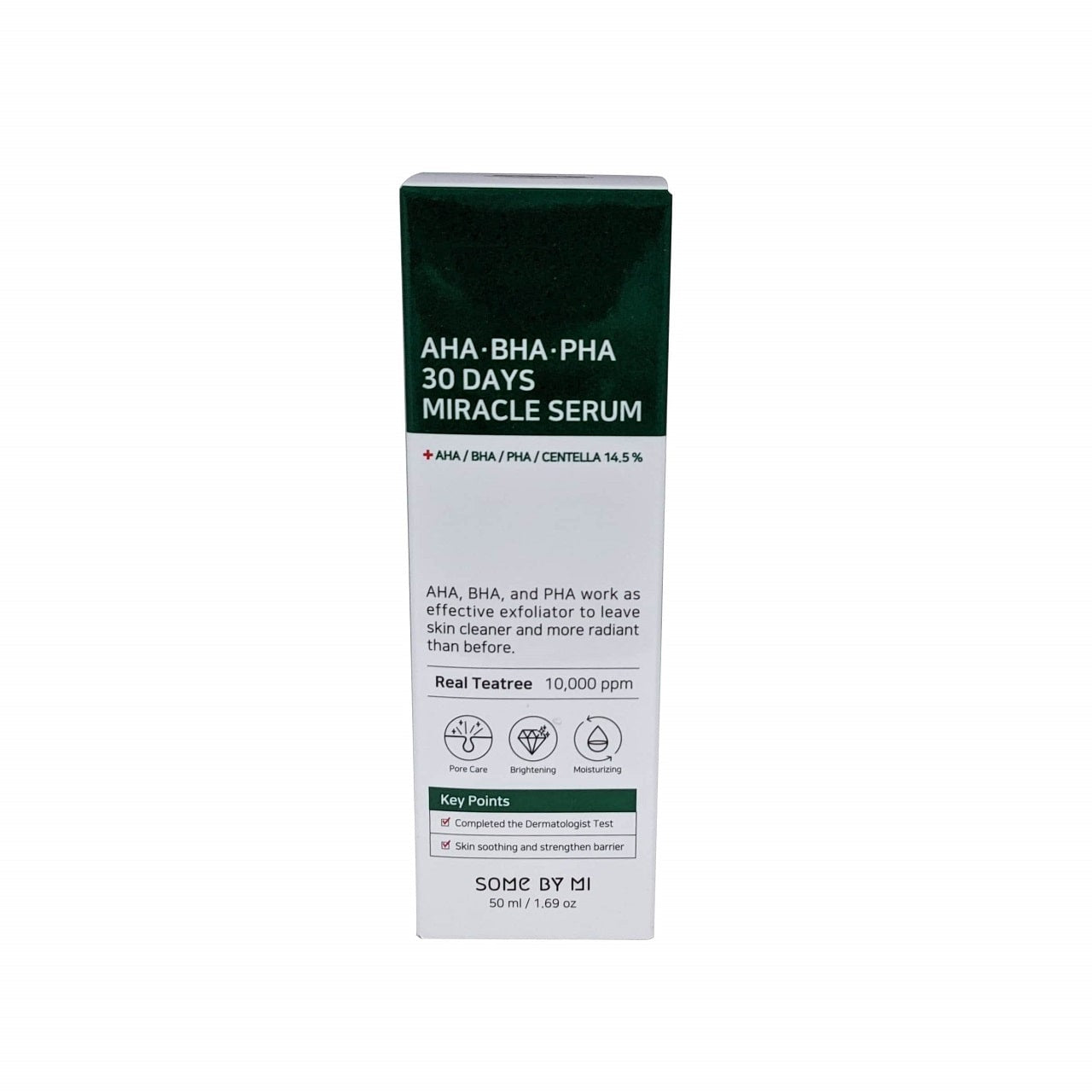 Product label for SOME BY MI AHA BHA PHA 30 Days Miracle Serum