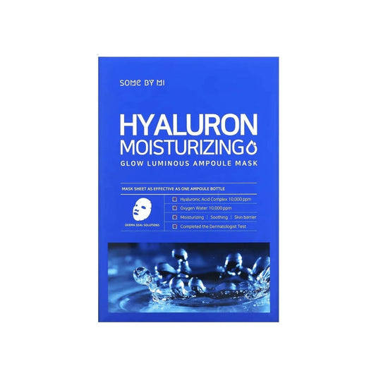 Label for SOME BY MI Hyaluron Moisturizing Glow Luminous Ampoule Mask (1 sheet)