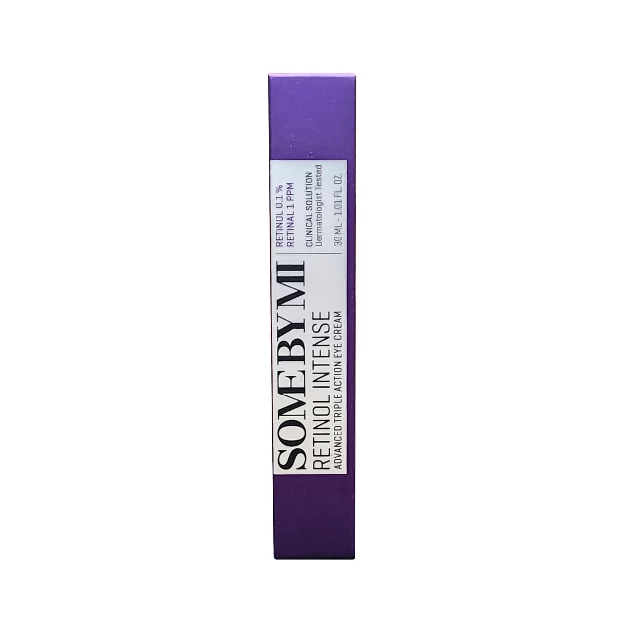 Product label for SOME BY MI Retinol Intense Advanced Triple Action Eye Cream (30 mL)