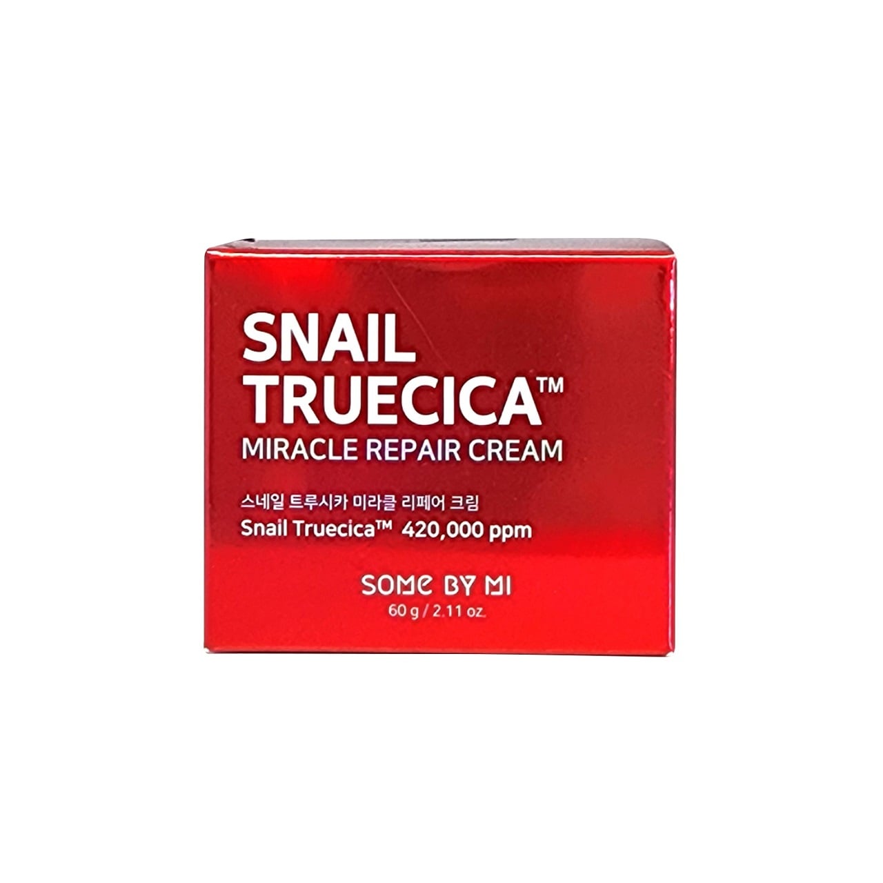 Product label for SOME BY MI Snail Truecica Miracle Cream (60 mL)