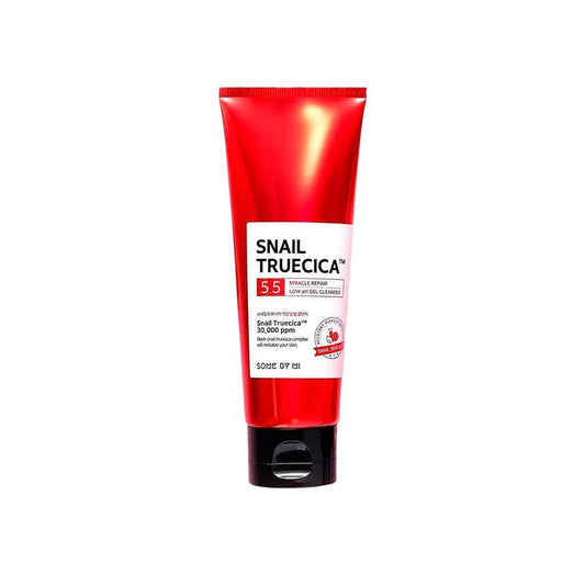 Product label for SOME BY MI Snail Truecica Miracle Low pH Gel Cleanser (100 mL)