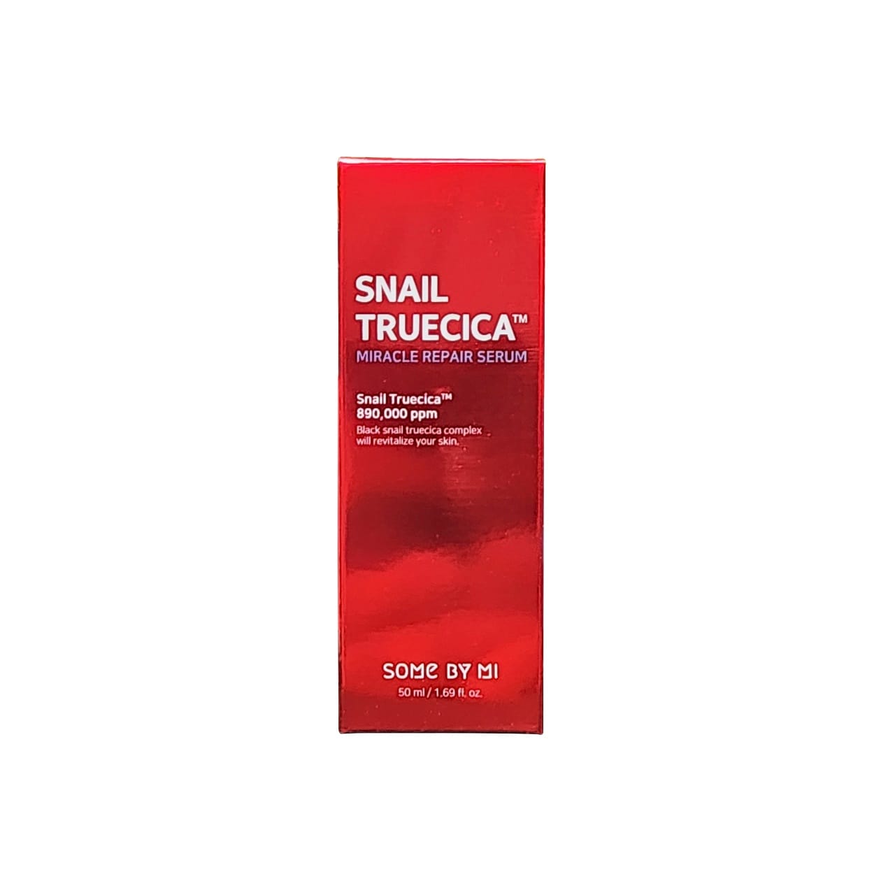 Product label for SOME BY MI Snail Truecica Miracle Serum (50 mL)