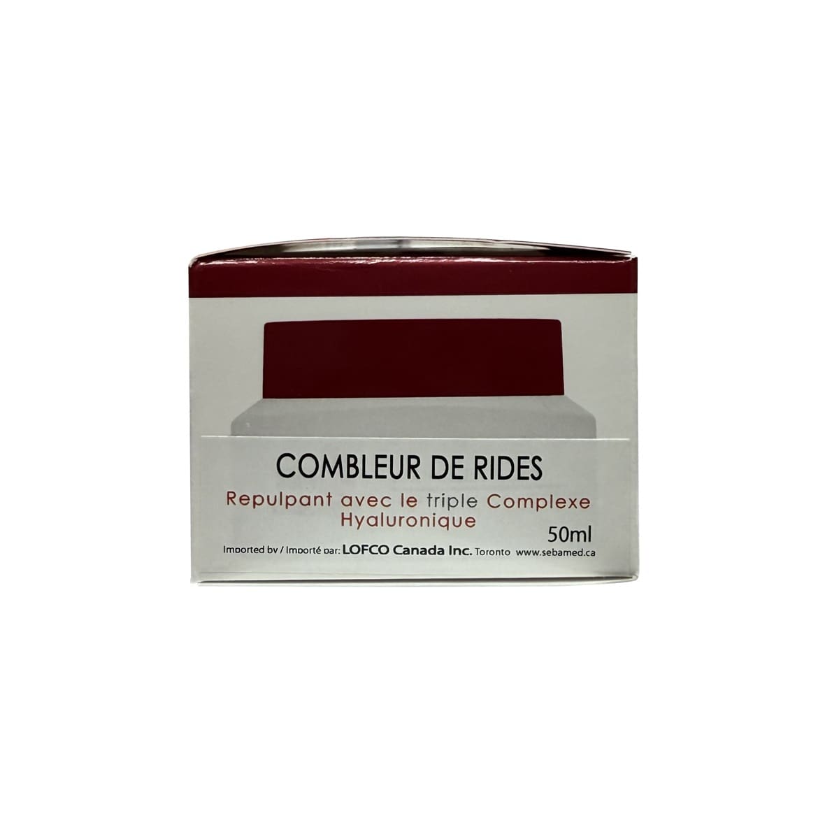 Product label for Sebamed Anti-Aging Wrinkle Filler (50 mL) in French