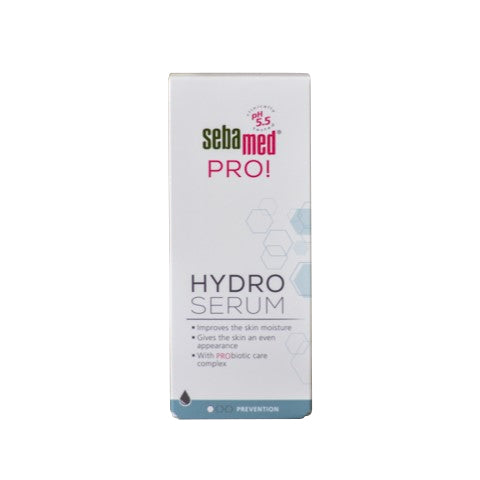 Product label for Sebamed PRO! Hydro Serum (30 mL)